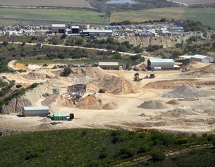 Sandmine in Südafrika