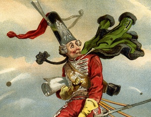 GEMEINFREI Zeichnung von Gottfried Franz, Münchhausen