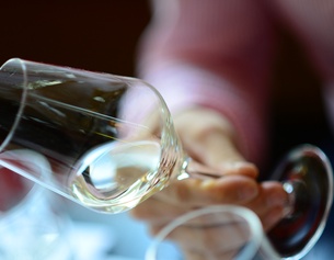 Weißwein im Glas