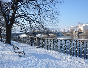 Verschneites Prag