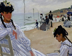 Musée Marmottan Monet, Paris / Bridgeman Images Claude Monet, Am Strand von Trouville, 1870