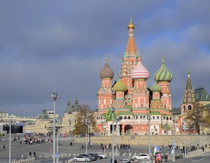 Die Basilius-Kathedrale am Roten Platz in Moskau
