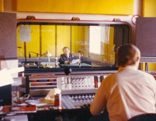 Emil Vokal im ORF-Studio, Wien 1980 