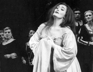 Joan Sutherland in der Hauptrolle "Lucia di Lammermoor", 1962